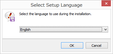 setup言語の選択